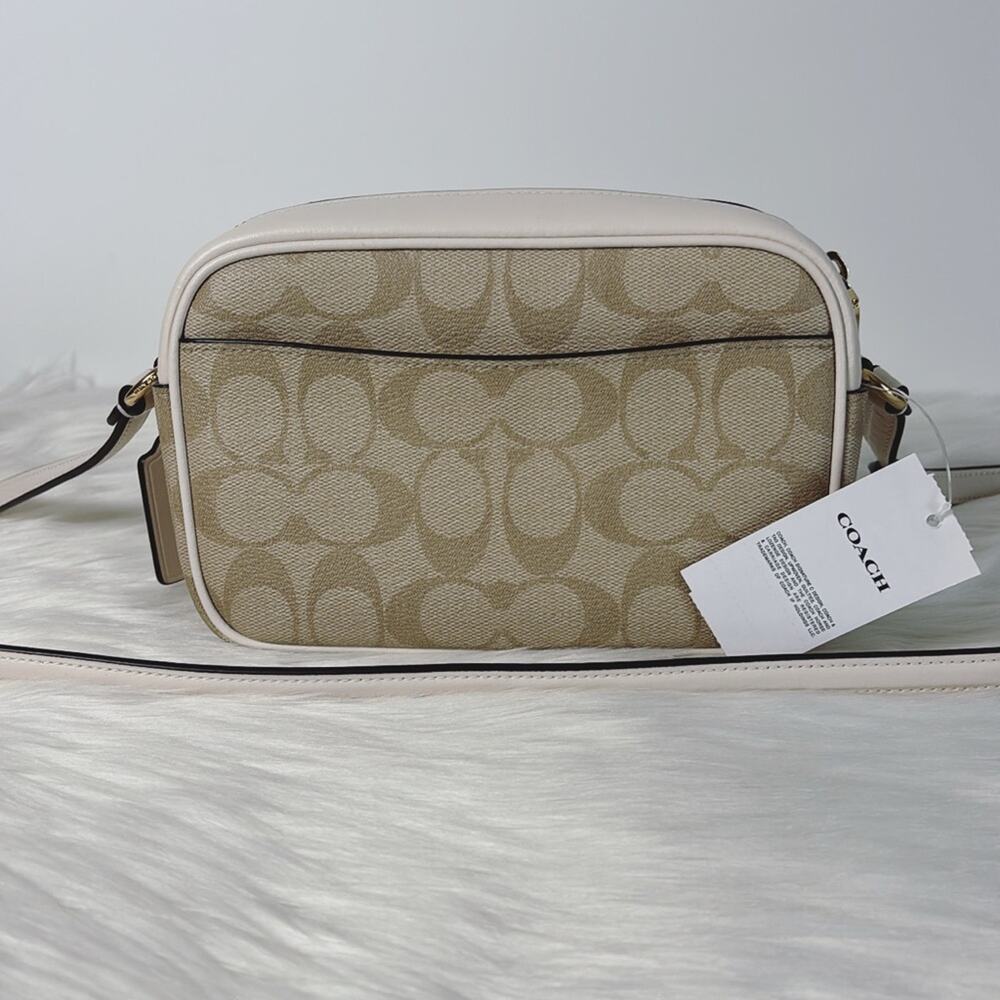 NWT Coach Mini Jamie Camera Bag In Signature Canvas With Heart Print - Picture 4 of 8